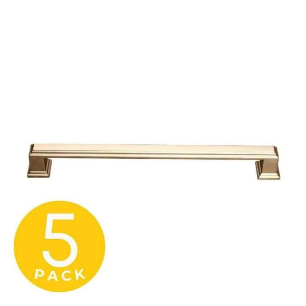 Sapphire Octa Series 7.5" Center-to-Center Modern Gold Cabinet Handle Pull(5-PK)