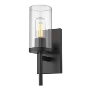 Golden Lighting Winslett 4.875 in. 1-Light Matte Black Sconce
