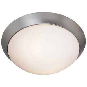 Access Lighting Cobalt 11 in. 2-Light Brushed Steel Flush Mount