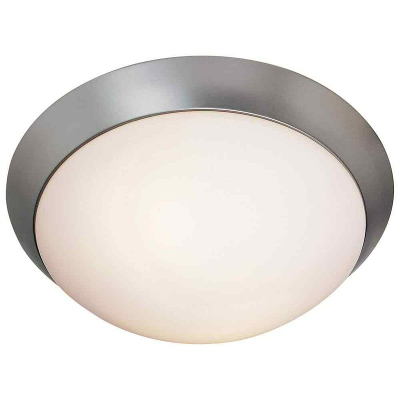 Access Lighting Cobalt 11 in. 2-Light Brushed Steel Flush Mount