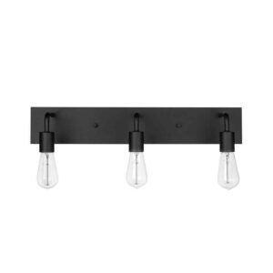 Hampton Bay Northvale 24" 3-Light Matte Black Industrial Bathroom Vanity Light