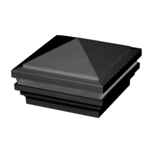 Fiberon 4 in. x 4 in. Serene Black Integrated LED Fits Post Sleeve Hardwired