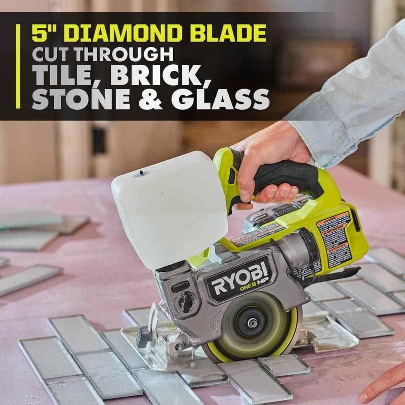 RYOBI ONE+ HP 18V Cordless Handheld Wet/Dry Masonry Tile Saw (Tool Only) - Image 8