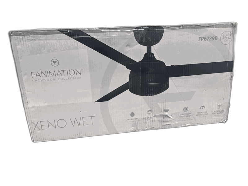FANIMATION Xeno Wet 56" LED Indoor Outdoor Ceiling Fan Dark Bronze Light&Remote