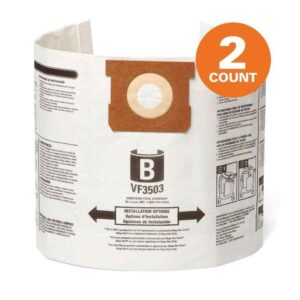 RIDGID Dust Bags Size B for 510 Gal Wet/Dry Vac (2-Pack) Dry Pickup Only