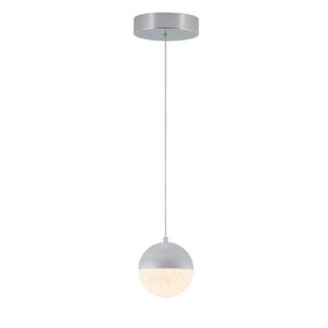 Artika Sparkle 7W 1-Light Glam Chrome Integrated LED Pendant Light Fixture