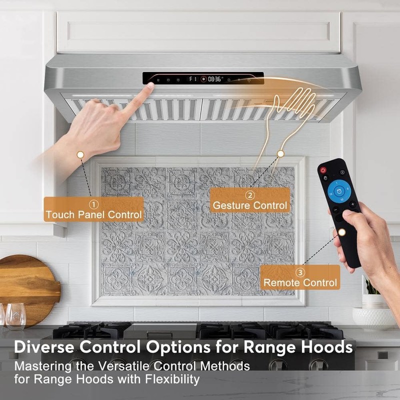Tylza 30 in 900 CFM Ducted Under Cabinet Range Hood Stainless Steel - Image 5