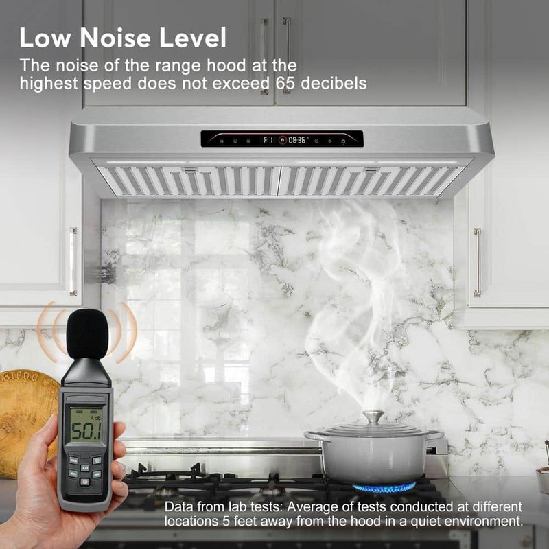 Tylza 30 in 900 CFM Ducted Under Cabinet Range Hood Stainless Steel - Image 13