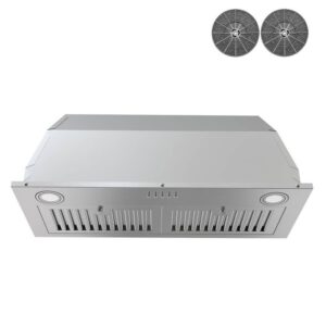 AKDY 30 in 343 CFM Built In Insert Range Hood Stainless Ducted Ductless