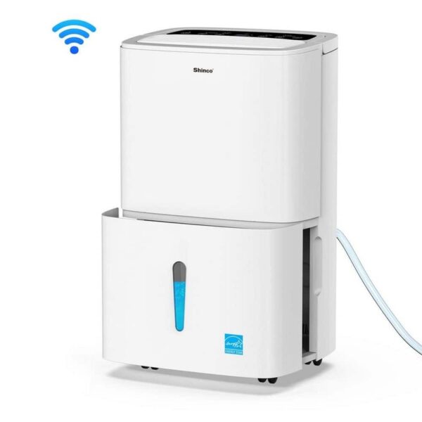 Edendirect 150 Pt Portable Dehumidifier 7000 Sq Ft White WiFi Pump