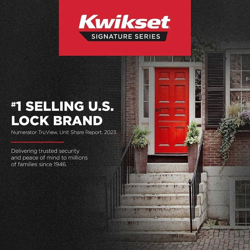 Kwikset Trafford Satin Nickel Keyed Entry Door Handle Reversible SmartKey - Image 10