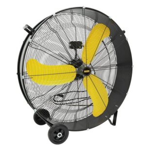 Atemomen 36 in Industrial Drum Fan 18600 CFM 2 Speed Heavy Duty Black