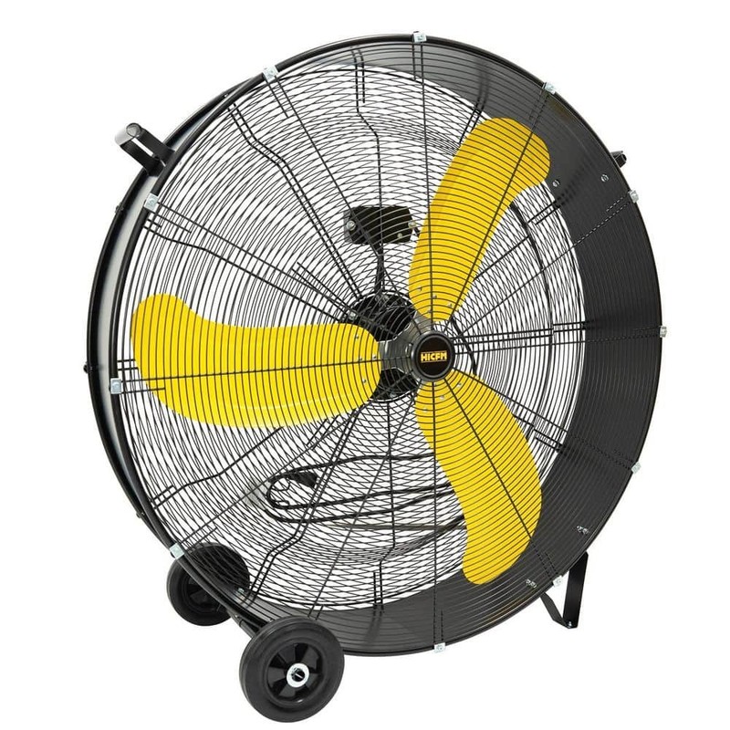 Atemomen 36 in Industrial Drum Fan 18600 CFM 2 Speed Heavy Duty Black