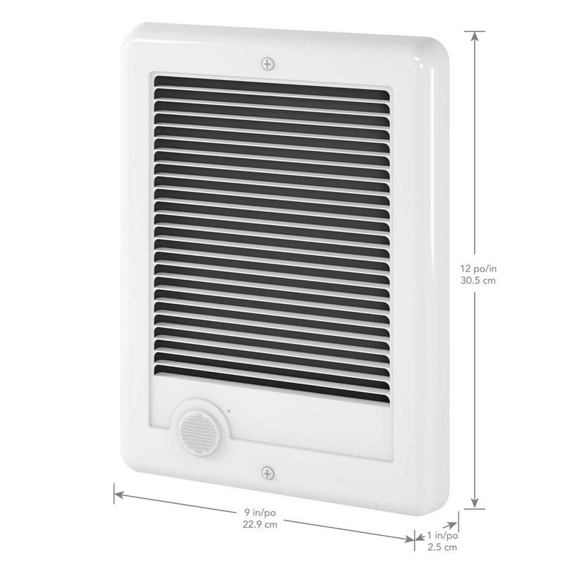 Cadet 240-volt 2,000-watt Com-Pak In-wall Fan-forced Electric Heater in White - Image 9