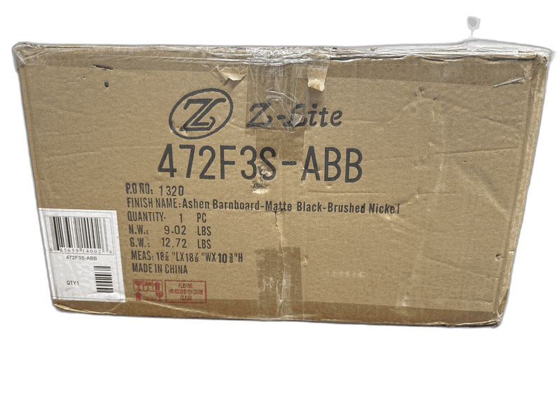 Z-Lite 16.25 in. 3-Light Ashen Barnboard Flush Mount - Image 9