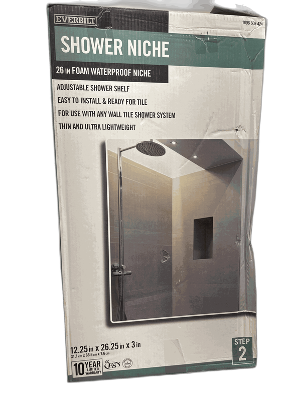 Everbilt Watershield Shower Niche 13.25x27.25x3.5 with Adjustable Shelf - Image 12
