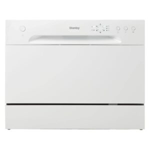 Danby 24 in. White CounterTop Front Control Dishwasher with 6-Cycles