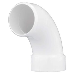 Charlotte Pipe 3 in. PVC DWV 90-degree Long Sweep Hub x SPG 1/4 Bend Street