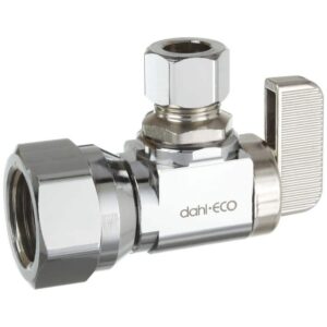 DAHL 1/2 in. FIP Inlet x 3/8 in. Compression Outlet 1/4-Turn Angle Stop