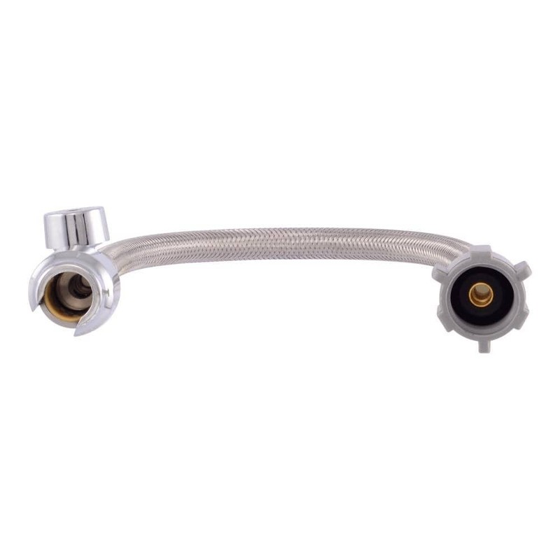 SharkBite 1/2 in Push-to-Connect x 7/8 in Ballcock 16 in Brass Angle Stop Toilet - Image 6