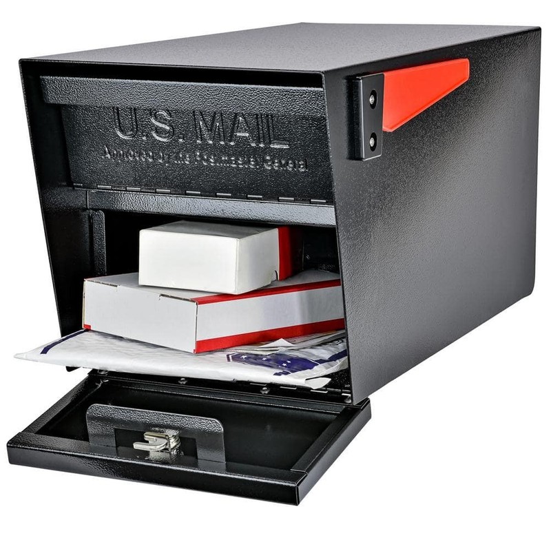Mail Boss Mail Manager Black Locking Post Mount Mailbox High Security System - Image 6