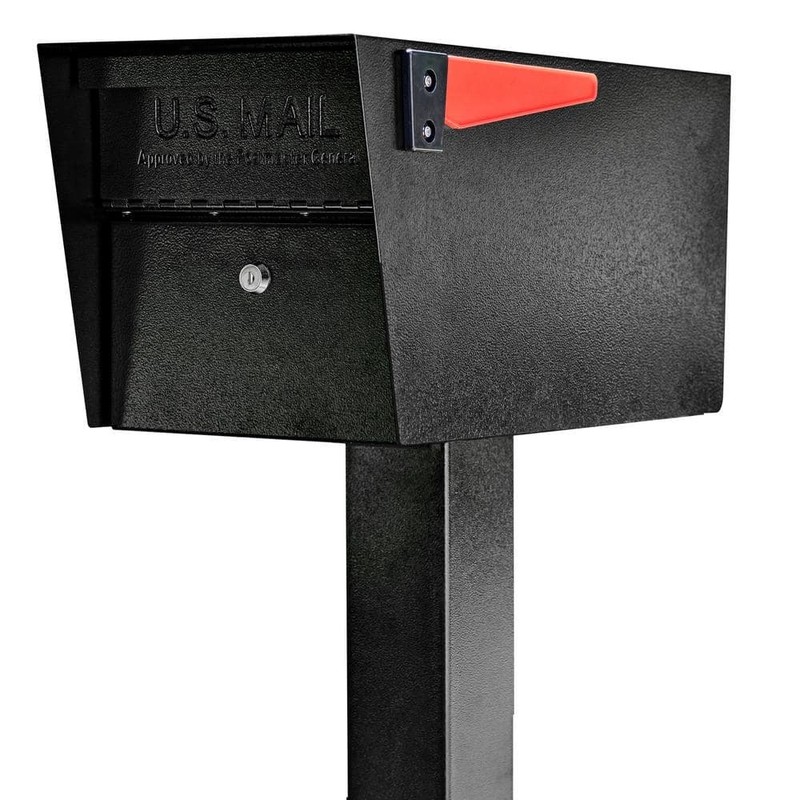 Mail Boss Mail Manager Black Locking Post Mount Mailbox High Security System - Image 7