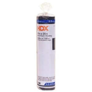 HDX 10 ft. x 25 ft. Black 3.5 mil Plastic Sheeting