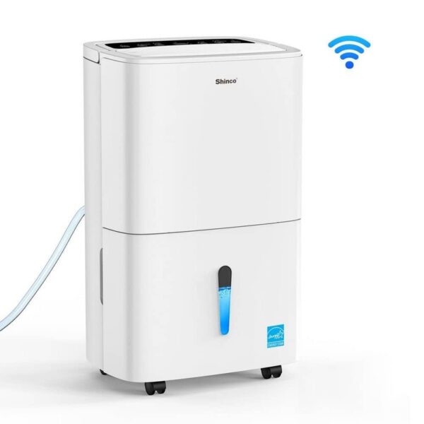 Edendirect 150 Pt Dehumidifier 7000 Sq Ft White with Pump WiFi Time