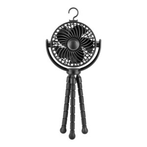PRIVATE BRAND UNBRANDED 4 in. Personal Octopus Clip on Fan in Black
