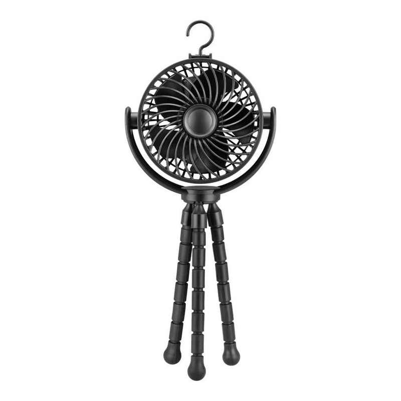 PRIVATE BRAND UNBRANDED 4 in. Personal Octopus Clip on Fan in Black