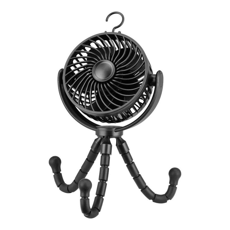 PRIVATE BRAND UNBRANDED 4 in. Personal Octopus Clip on Fan in Black - Image 4