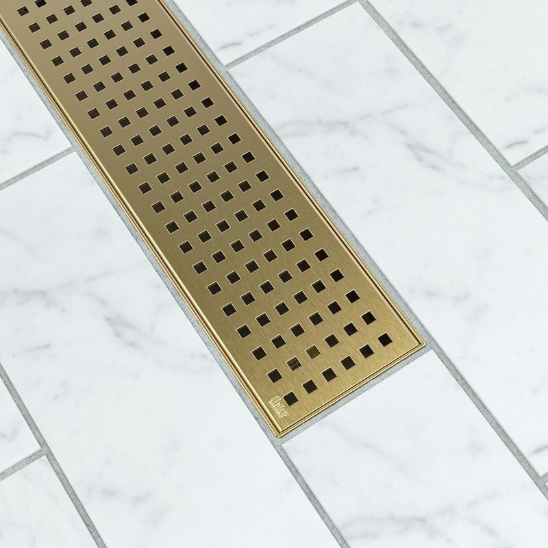 Oatey Designline 24" Stainless Steel Linear Shower Drain w/Square Pattern Drain - Image 11