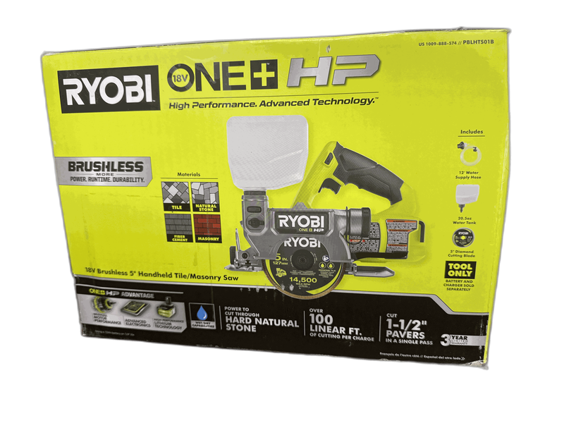 RYOBI ONE+ HP 18V Cordless Handheld Wet/Dry Masonry Tile Saw (Tool Only) - Image 16