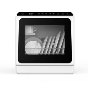 SIMZLIFE 16.5 in Countertop Dishwasher 4 Place Settings 40 dBA White