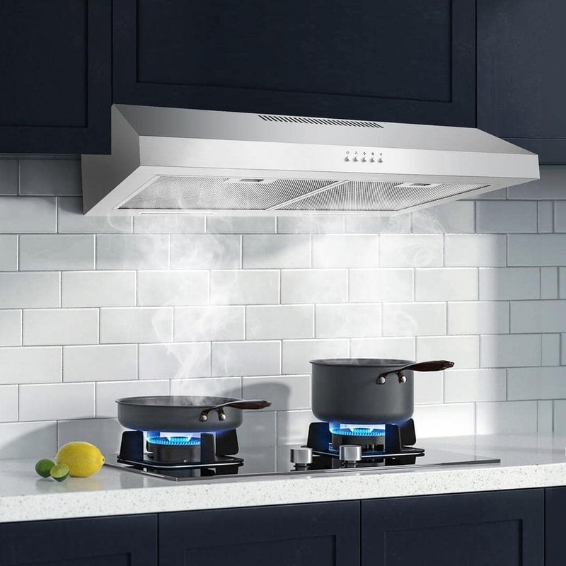 Velivi 30 in. 600 CFM Convertible Ductless Under Cabinet Range Hood With 3 Speed - Image 2