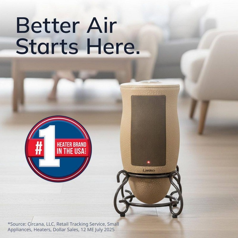 Lasko Designer Series 1500W 16 in. Beige Electric Tower Ceramic Space Heater - Image 2