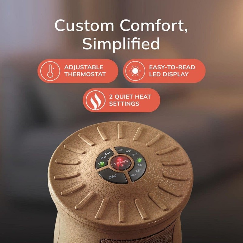 Lasko Designer Series 1500W 16 in. Beige Electric Tower Ceramic Space Heater - Image 6