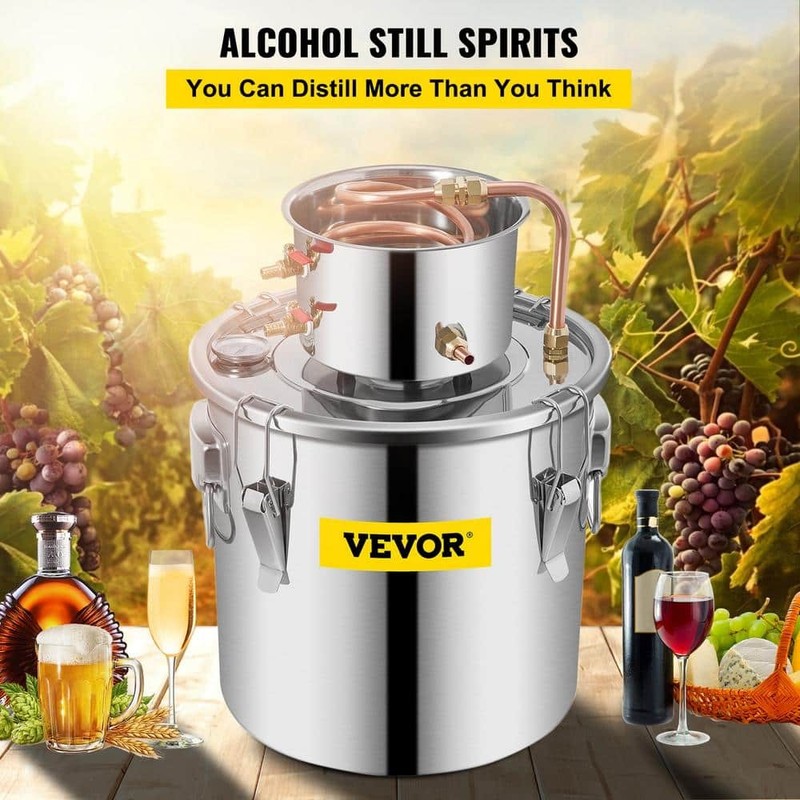 VEVOR 8 Gal Stainless Steel Alcohol Still Water Distiller Home Brewing Kit - Image 2