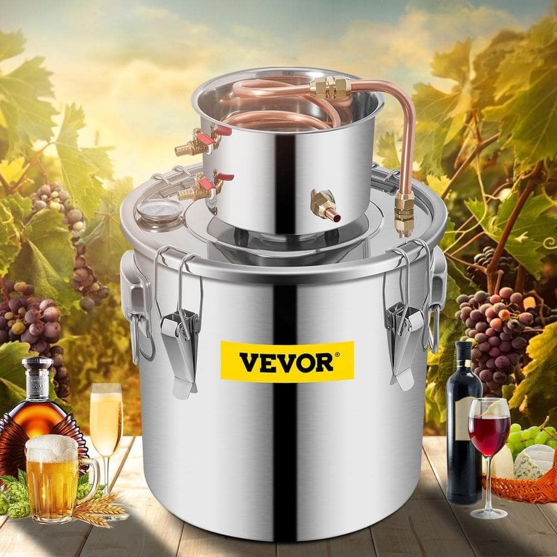 VEVOR 8 Gal Stainless Steel Alcohol Still Water Distiller Home Brewing Kit - Image 8