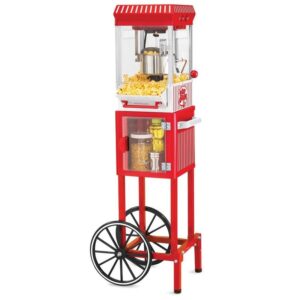Nostalgia Vintage Collection 2.5 oz. Red Oil Popcorn Machine with Cart