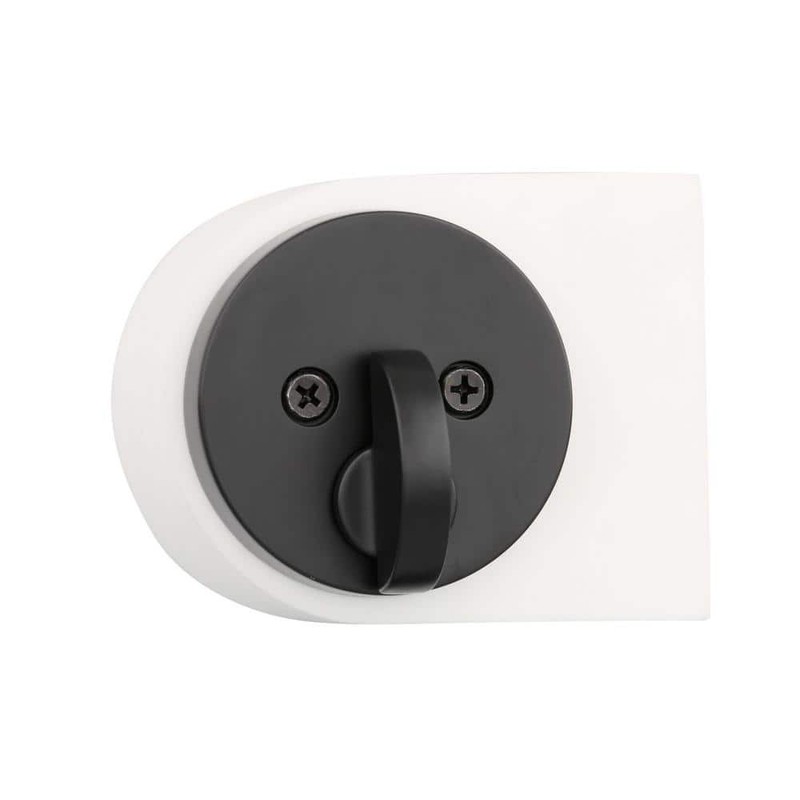 Kwikset Uptown Low Profile Iron Black Round Contemporary Single Cylinder - Image 4