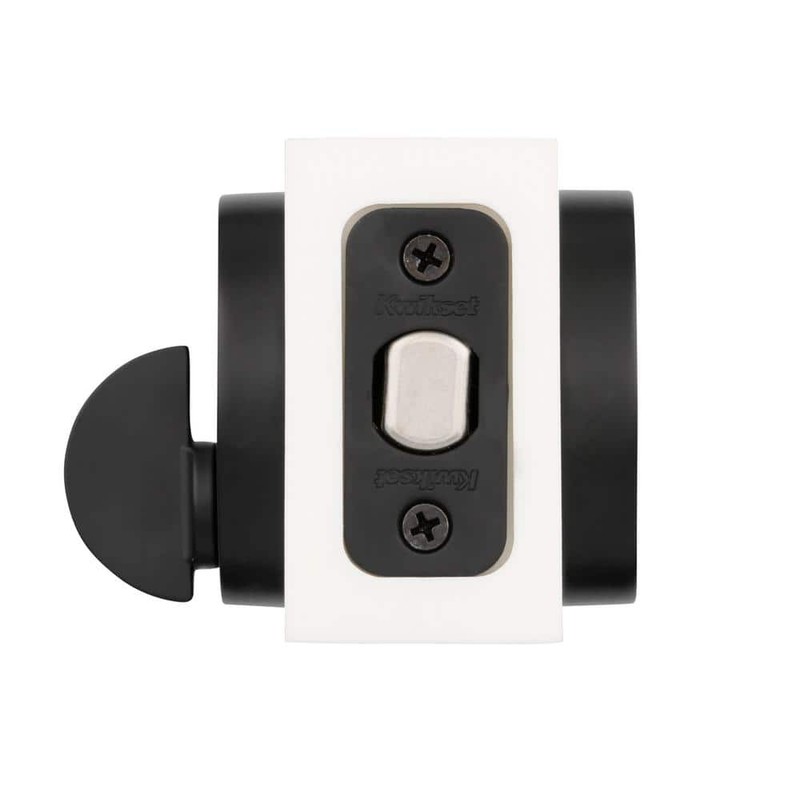 Kwikset Uptown Low Profile Iron Black Round Contemporary Single Cylinder - Image 6