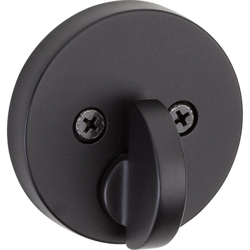 Kwikset Uptown Low Profile Iron Black Round Contemporary Single Cylinder - Image 8