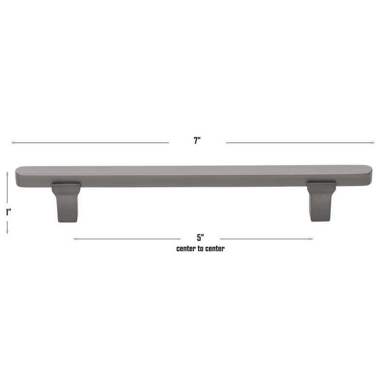 GLIDERITE 5 in. (128 mm) Center-to-Center Graphite Flat Bar Pull (10-Pack ) - Image 4