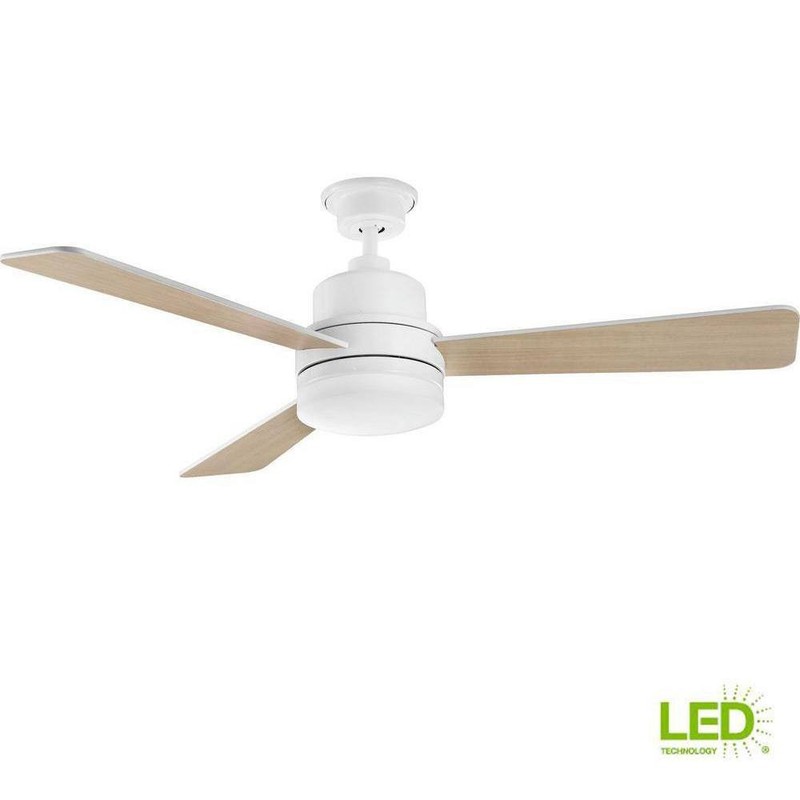 Progress Lighting Trevina II 52" White Indoor Modern Ceiling Fan LED with Remote - Image 6