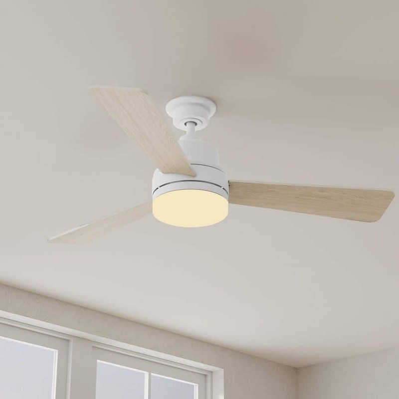 Progress Lighting Trevina II 52" White Indoor Modern Ceiling Fan LED with Remote - Image 7