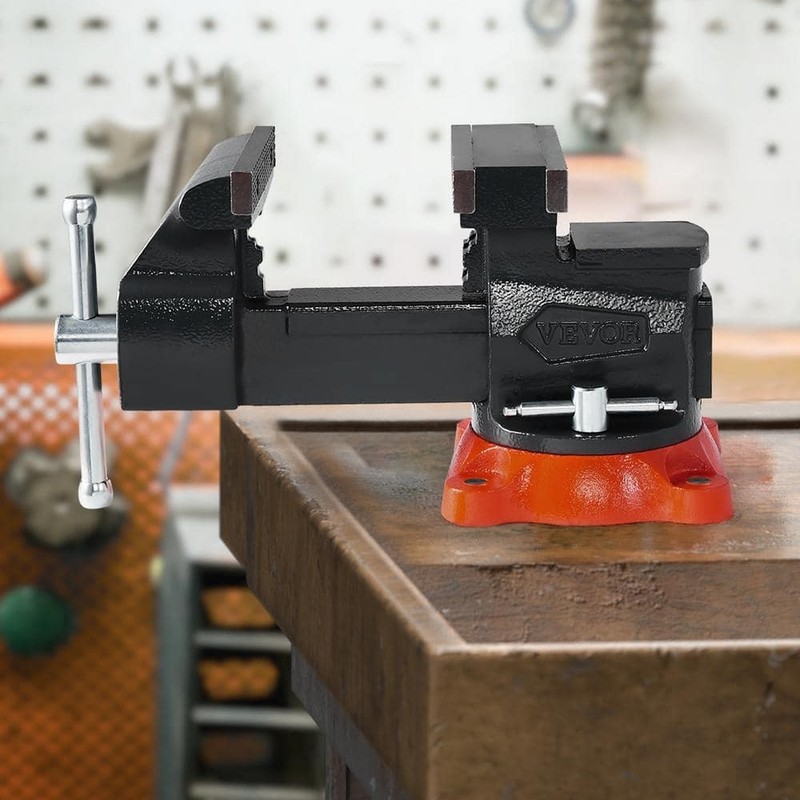 VEVOR Bench Vise 5.5 in. Jaw Width 5. 5in. Max Jaw Opening Product 360 Swivel - Image 8