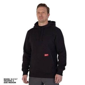 Milwaukee Men's Large Black Midweight Cotton/Polyester Long-Sleeve Hoodie