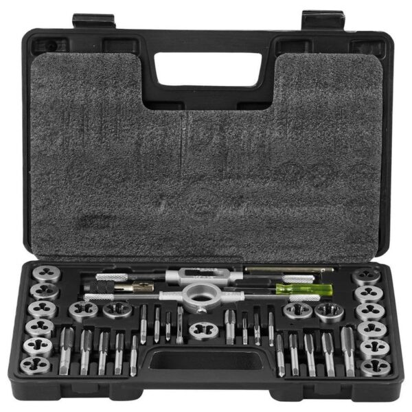 SKYSHALO Tap and Dies Set, Blade Length 8 in. Include Metric Size (40-Piece)