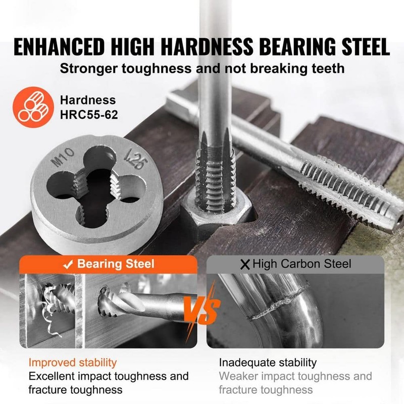 SKYSHALO Tap and Dies Set, Blade Length 8 in. Include Metric Size (40-Piece) - Image 6